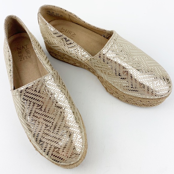 Naturalizer Thea light gold leather espadrille - Picture 3 of 8